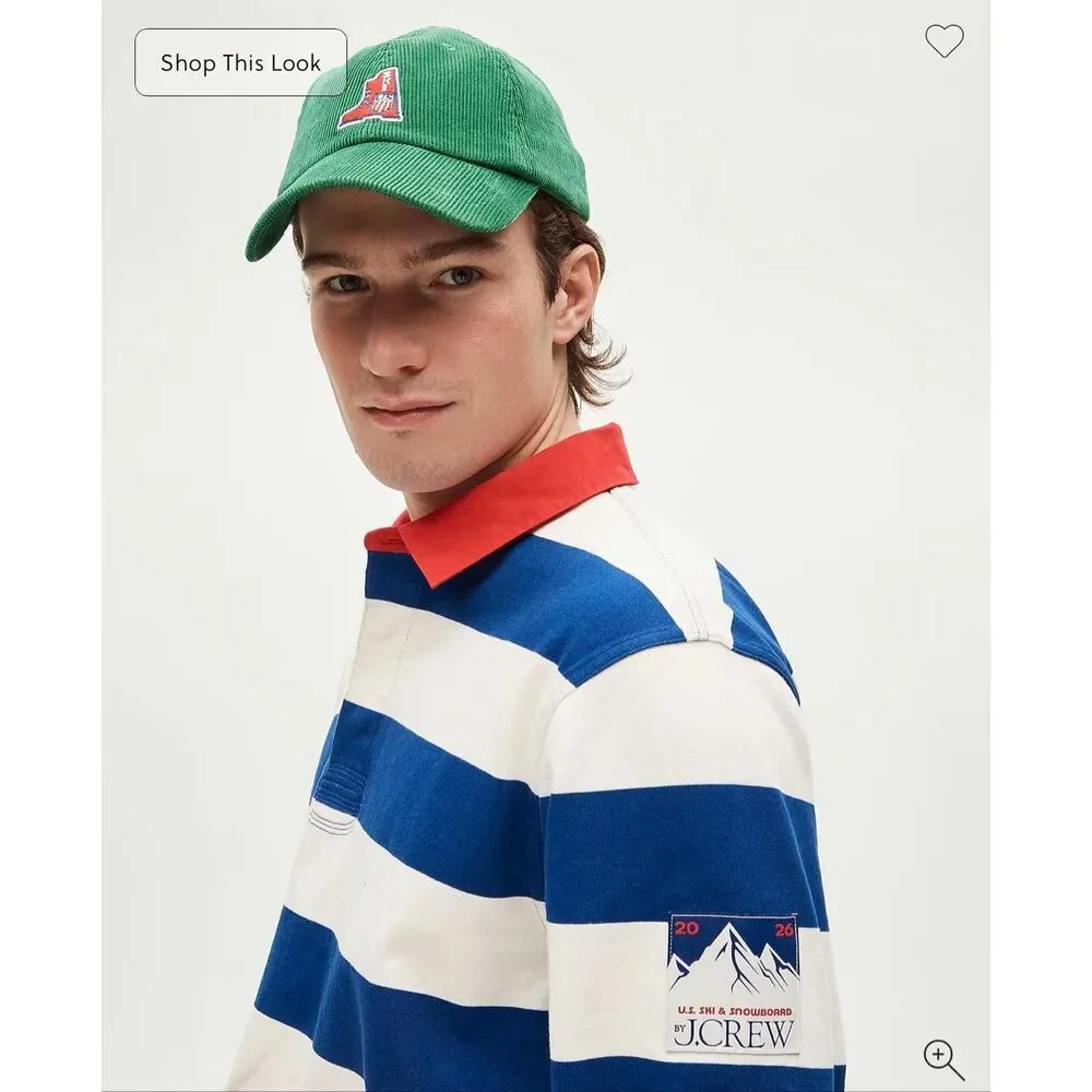 J. Crew U.S. Ski & Snowboard by J.Crew rugby shirt in stripe NWT size Medium